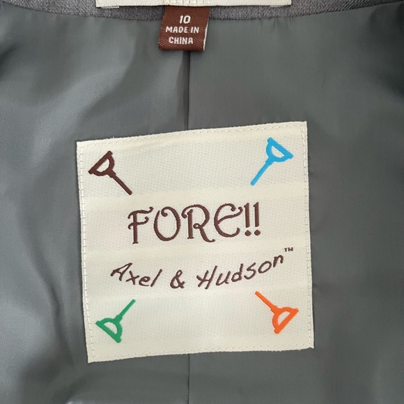 Fore!! Axel & Hudson Grey Heather Suit Size 10 NWT - Picture 6 of 6